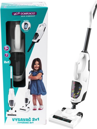Elektrische 2-in-1 steelstofzuiger voor kinderen op batterijen