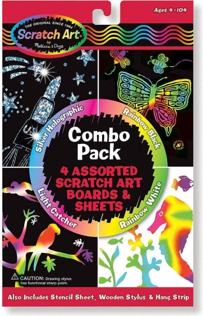 Set kraskrabbel-plaatjes 4-in-1