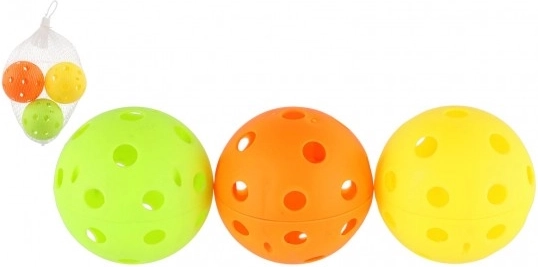 Vloerbalbal 3 stuks plastic 7 cm in net