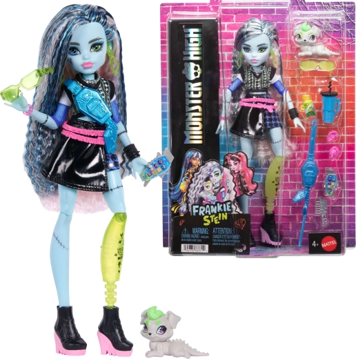 Monster High Frankie Stein pop 26 cm met accessoires en huisdiertje