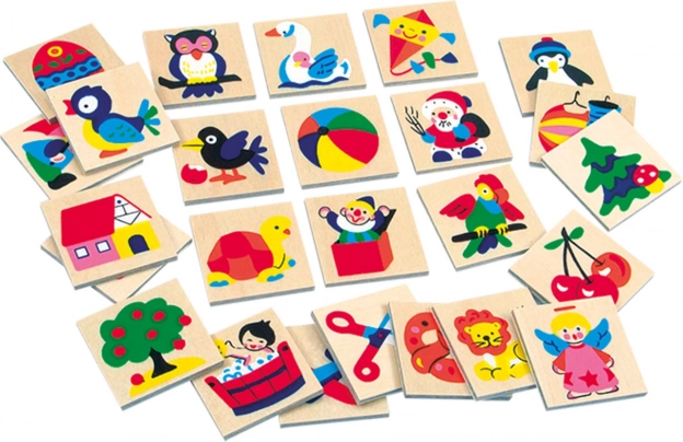 Bino houten pictogrammen voor kleuterscholen