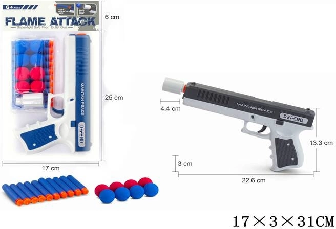 Pistool voor schuimpijltjes
