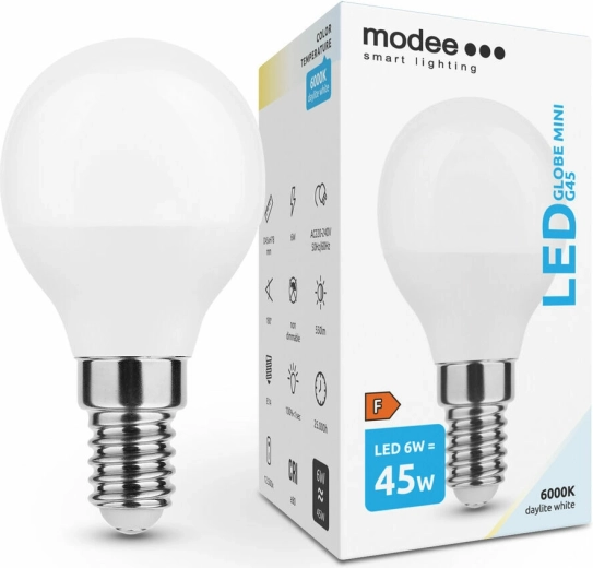 LED-lamp Modee Lighting Globe Mini G45 6 W E14 koud wit