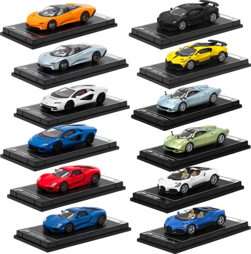 Metalen hypercar-collectie – 12 modellen