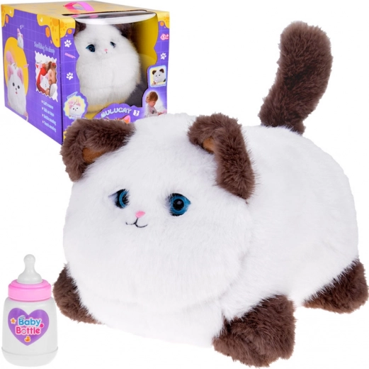 Interactieve kat Puszek - miauwt, spint en beweegt met de ogen