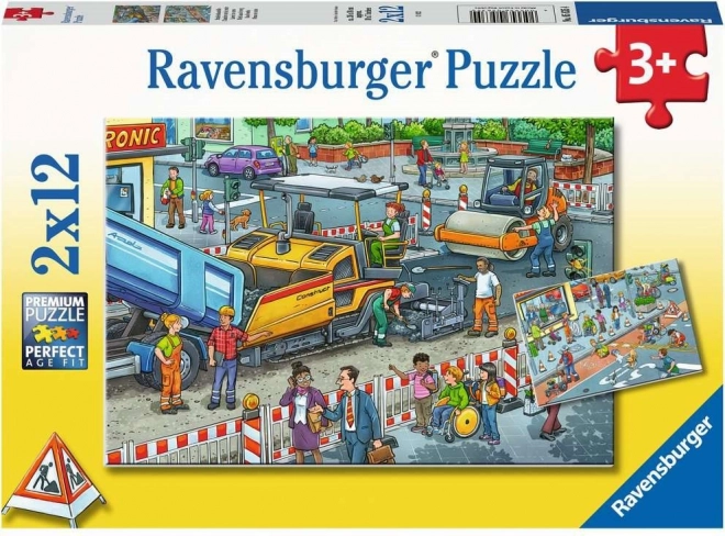 RAVENSBURGER Puzzel Bouwwerkzaamheden 2x12 stukjes