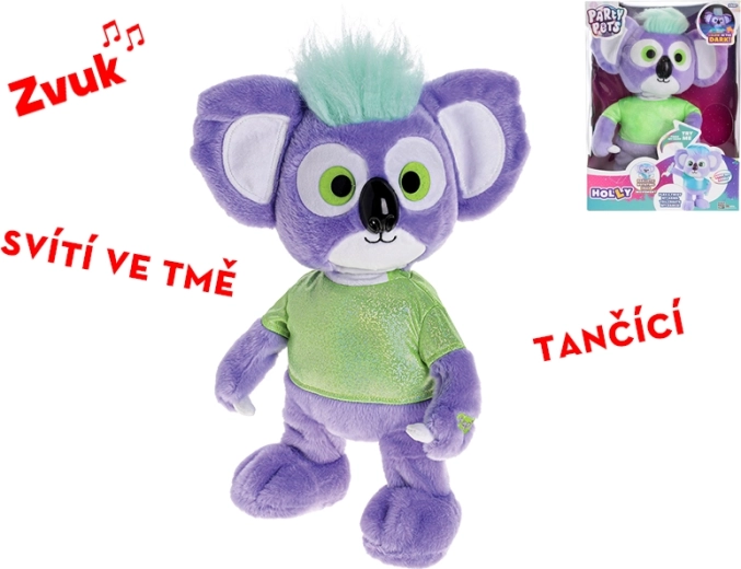 Dansende pluchen koala Holly met geluid, glow-in-the-dark, 36 cm