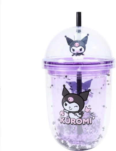 Kuromi boba tumbler met rietje