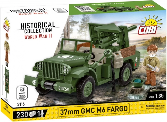 Blokkenmodel 37 mm GMC M6 Fargo