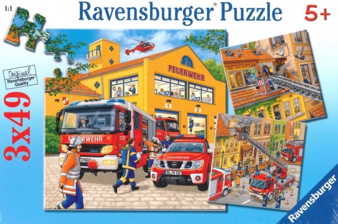 Ravensburger puzzel brandweer 3x49 stukjes