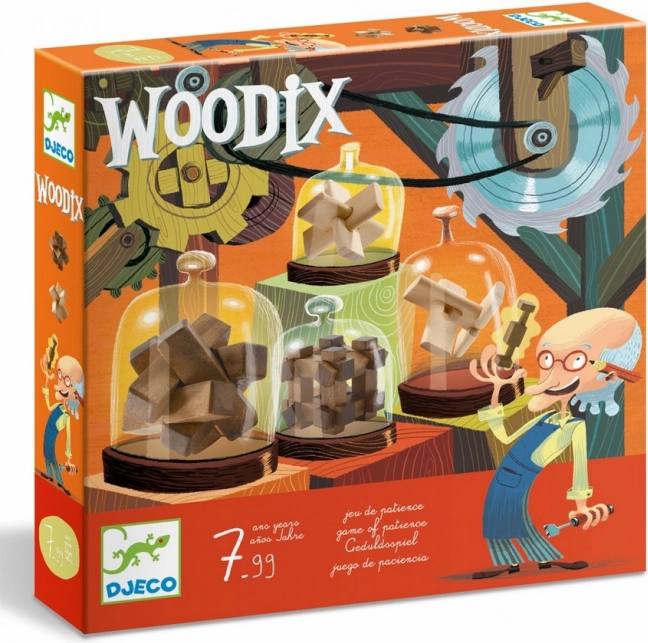 DJECO Woodix: Set van 6 3D-puzzels