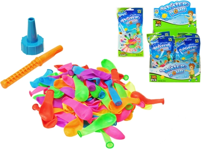 Waterbommen – set van 100 ballonnen met vulmondstuk