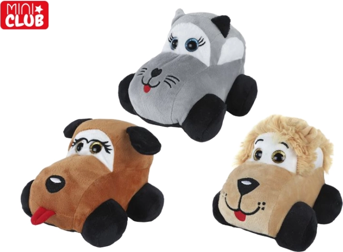 Mini Club pluchen dier-auto 15 cm