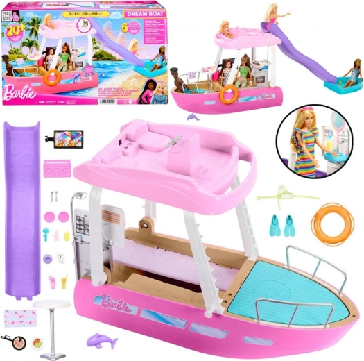 Barbie luxe motorboot met transformatie en accessoires
