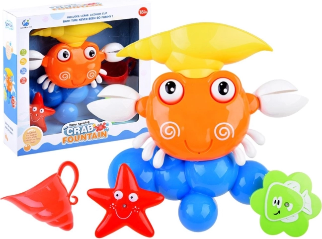 Waterspeelgoed voor in bad – krab met fontein op zuignappen