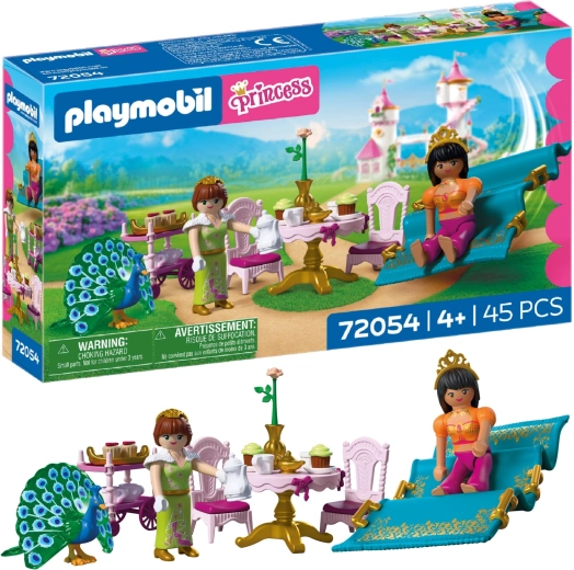 Playmobil Prinsessen – bezoek van ver met vliegend tapijt en theekransje