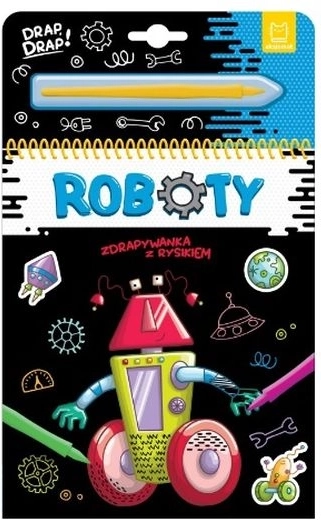 Krasknutselboek met kraspen Robots
