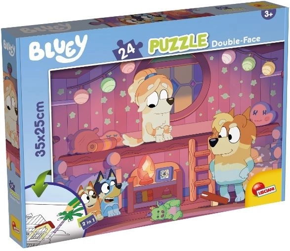 Dubbelzijdige puzzel 24 stukjes Bluey
