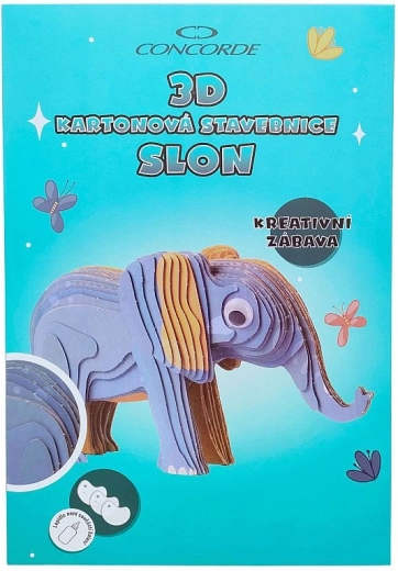 3D kartonnen bouwpakket olifant
