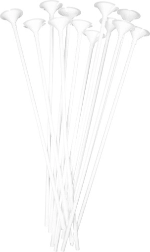 Papieren ballonstokjes, 18 stuks