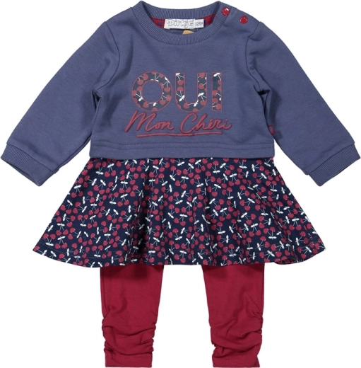 Dirkje meisjes set jurk en legging blue (maat 62)
