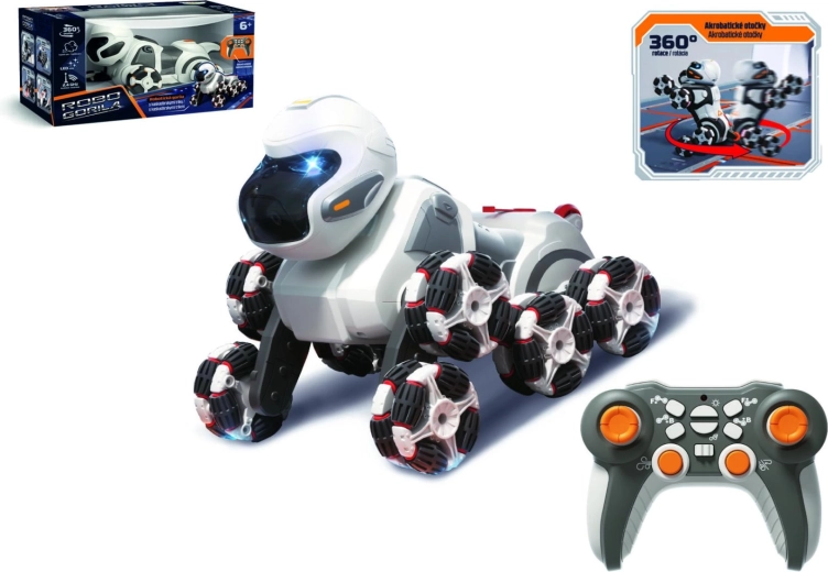 Robotgorilla met afstandsbediening met stoom 24 cm, 2,4 GHz, licht en geluid - 1 stuk