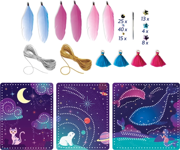 Lovely Box geborduurde wensen – creatieve set voor geborduurde wenskaarten