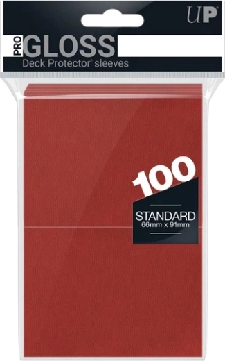 Ultra PRO PRO-Gloss kaarthoesjes standaardformaat rood (100 stuks)