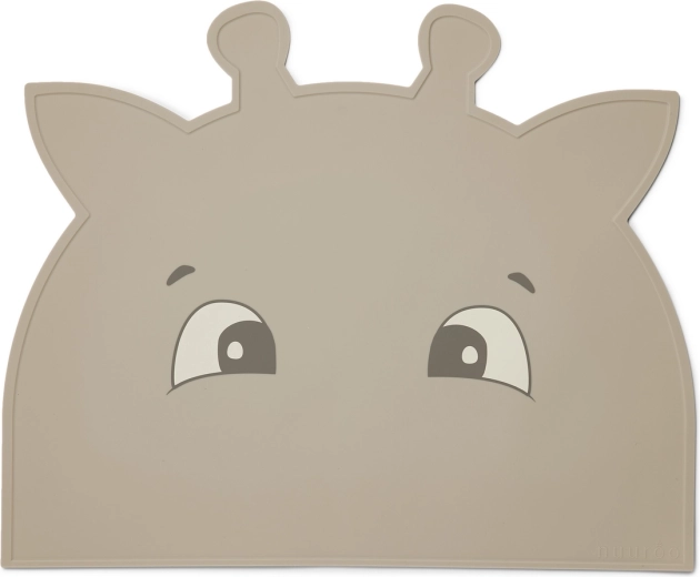 NuuRoo Albert siliconen placemat giraffe cobblestone