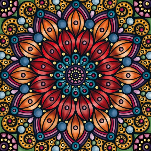 Vierkant puzzel Q Gold – patroon IV, 72 stukjes