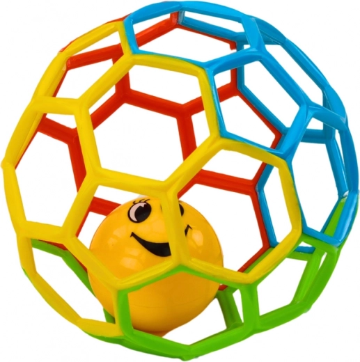 Rubberen babybal met rammelaar Tinkelbel Kleurrijk