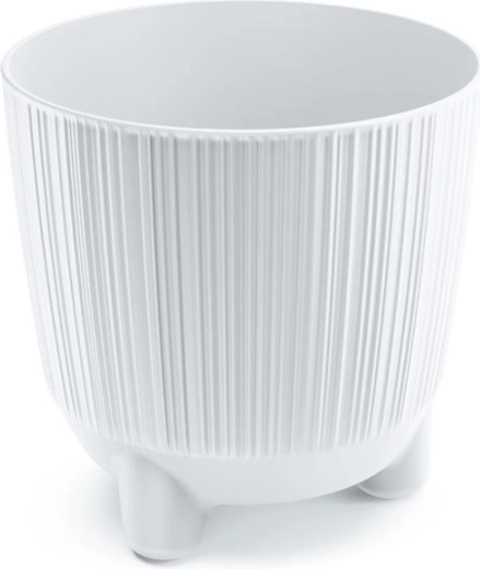 Bloempot met pootjes RYFO, wit, diameter 14,5 cm