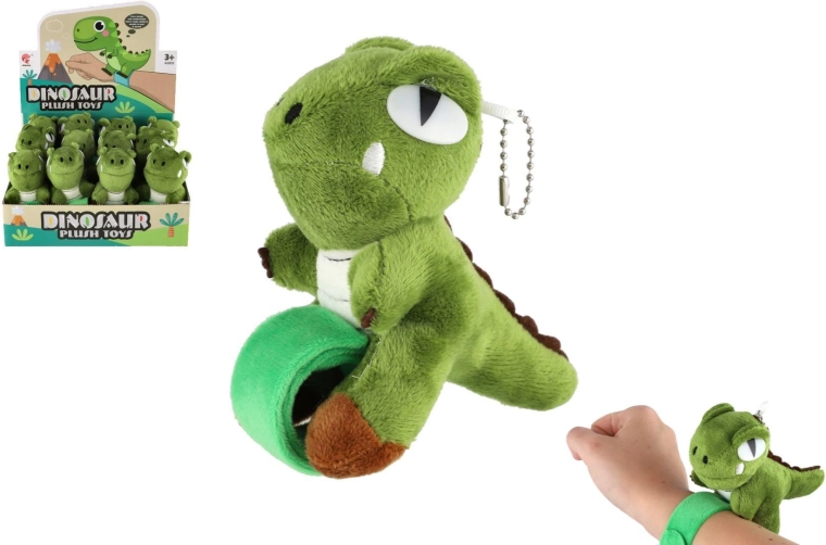 Pluchen dinosaurus slap-armband 13 cm