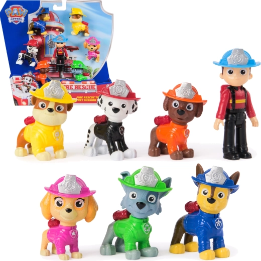 Paw Patrol Fire Rescue set met 7 figuren