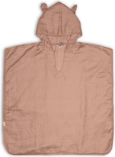 Nuuuroo Flor mousseline poncho rose dust (3–4 jaar)