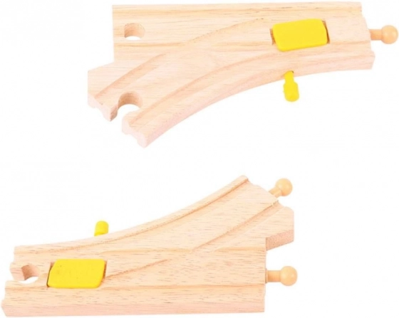 Houten Wissels voor Treinbanen Bigjigs Rail 2 stuks