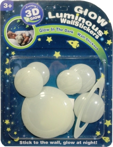 Lichtgevende muurstickers planeten voor de kinderkamer
