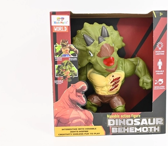 Behemoth dinosaurus triceratops met licht en geluid 21 cm