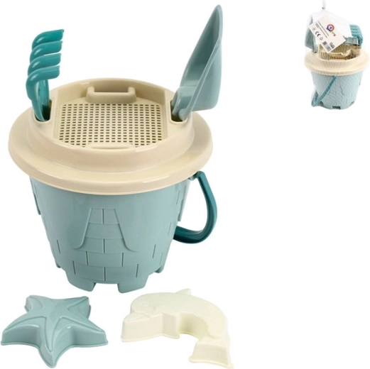 Zandset met emmer blauw 18 × 26 cm