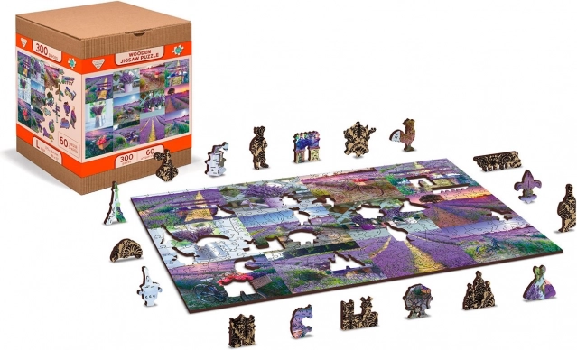 Houten puzzel Lavendel-Frankrijk 2-in-1