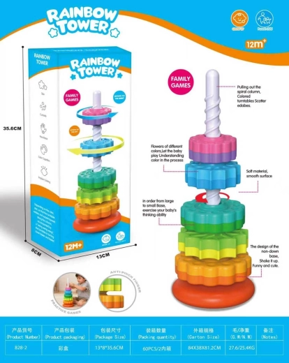 Kleurrijke schroefpiramide voor de allerkleinsten