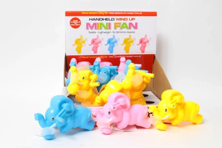 Kinderhandwaaier olifant 12 cm