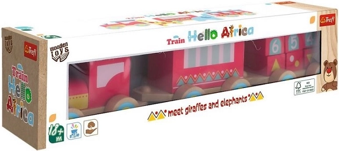 Trefl houten trein Afrika