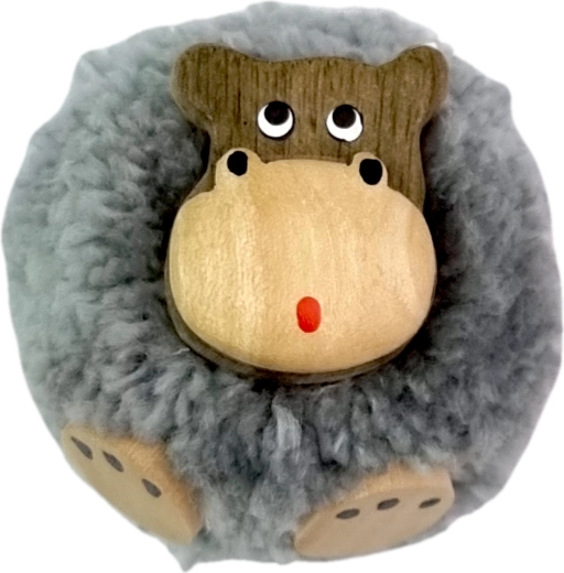 2Kids Toys houten magneet met pompon – nijlpaard