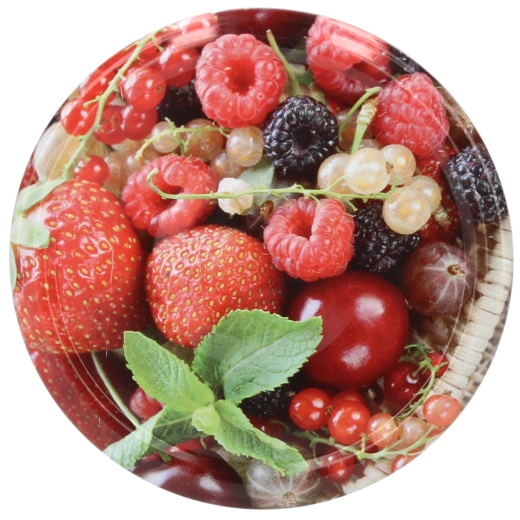 Deksel voor wecken met fruitmotief 82 mm, 6n, mix