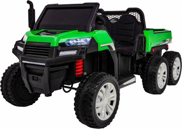 elektrische kinderauto Farmer Truck Pro voor 2 kinderen 4x4 met afstandsbediening, kiepbak en audio led, groen