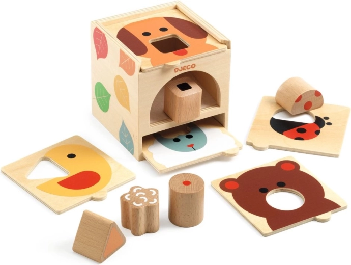 Houten inlegpuzzel BoNBasic met dieren