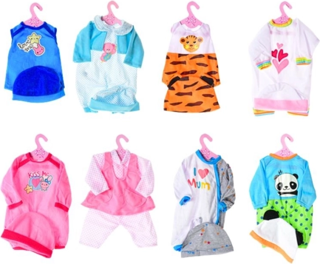 Kleding voor baby 38–40 cm – 8 soorten