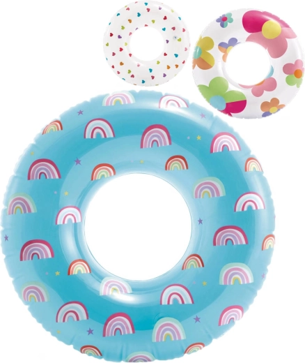 Transparante opblaasbare Intex-zwemband met opdruk 81 cm - 1 stuk