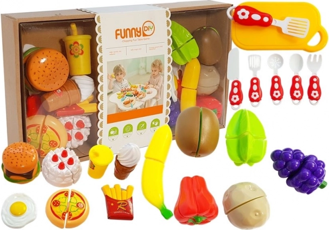 Kinderset fruit en groente om te snijden